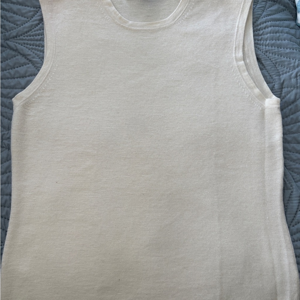 Carolina Herrera silk cashmere sleeveless shell